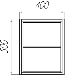 Акватон Тумба Брук 40 с открытой полкой, дуб феррара – фотография-3